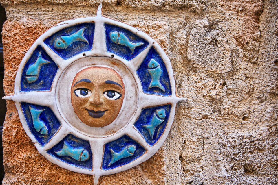 Ornaments blue solar