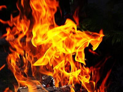 Fire orange yellow