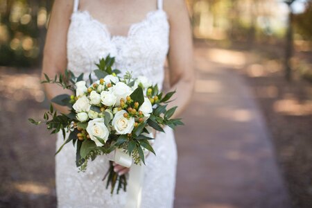 Marriage white wedding flowers photo