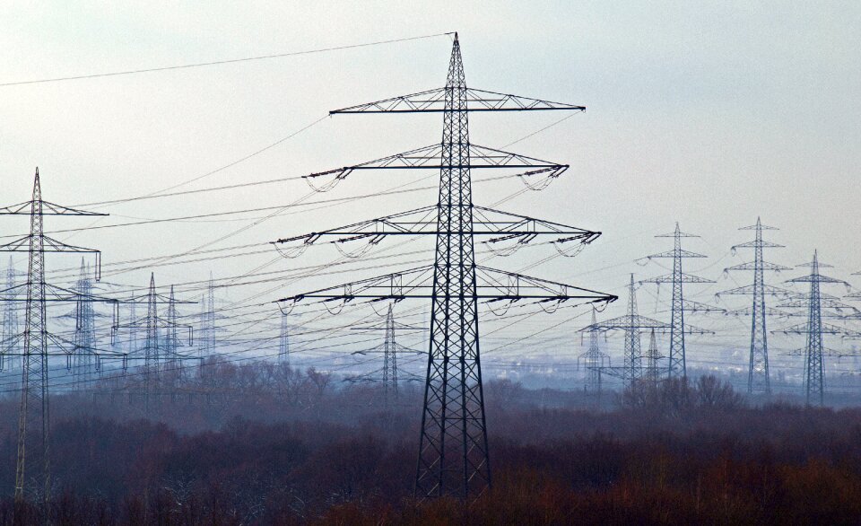 Power line electricity high voltage