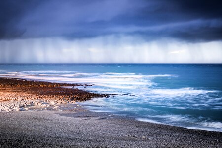 Cliff clouds water