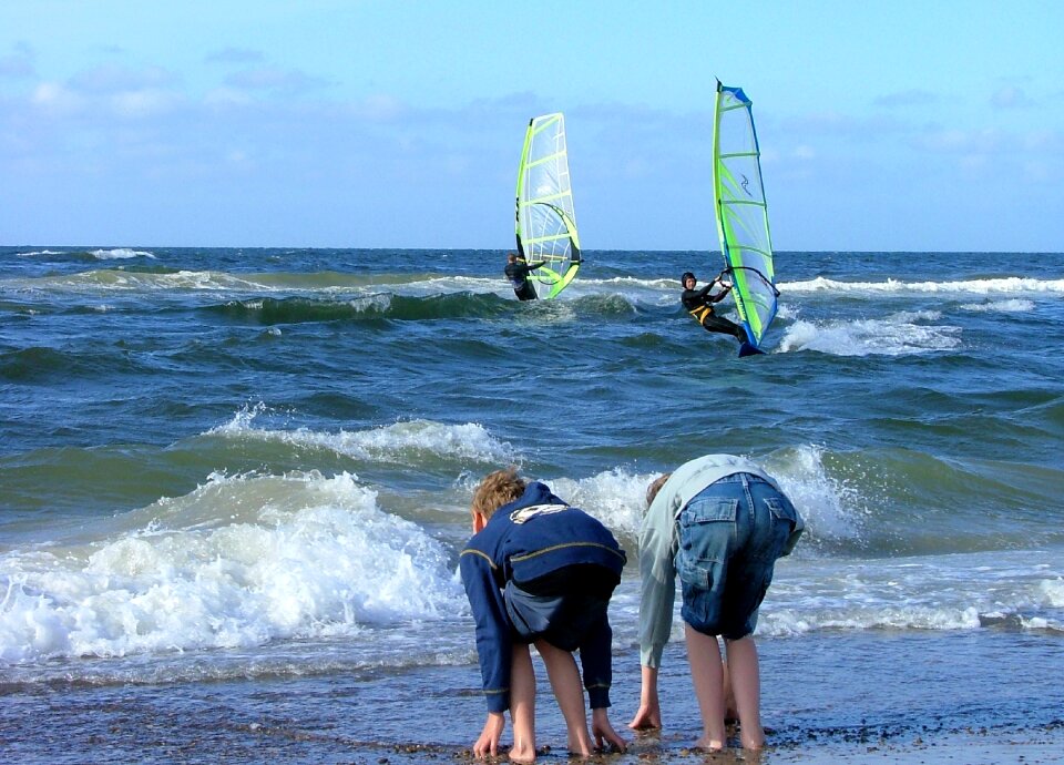 Windsurfer surfer children