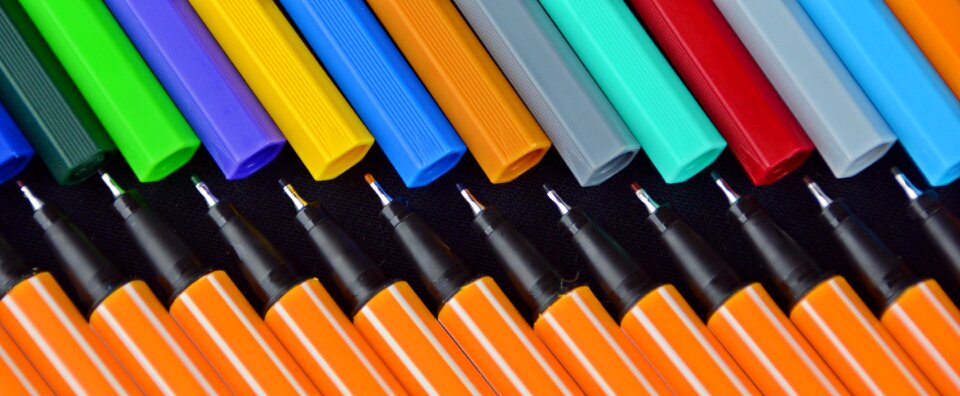 Macro colored pencils colour pencils