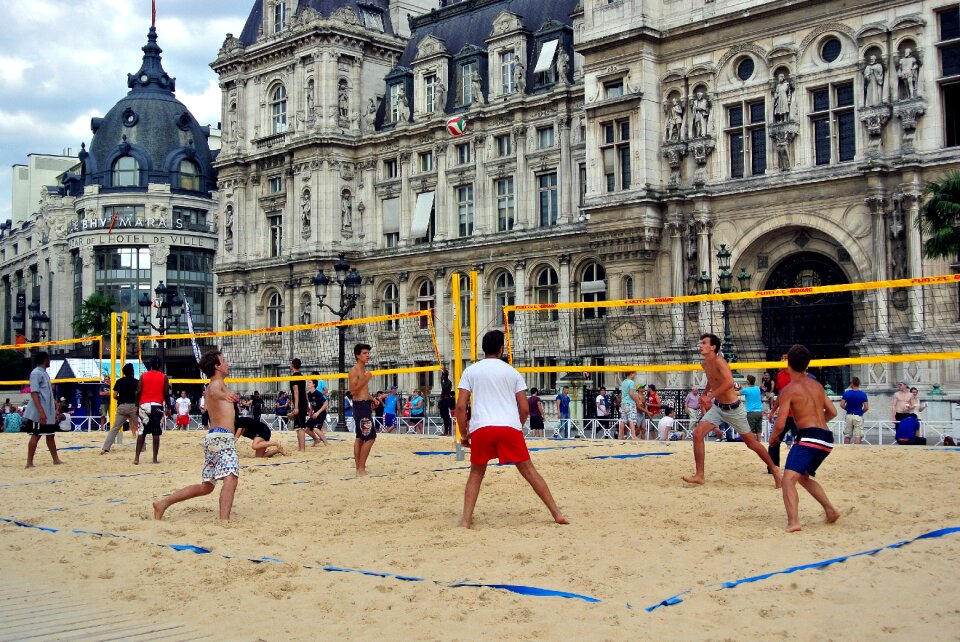 Paris town hall sand