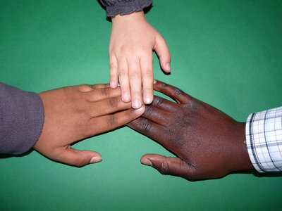 Child's hand hands trust