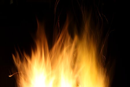 Flame heat closeup photo