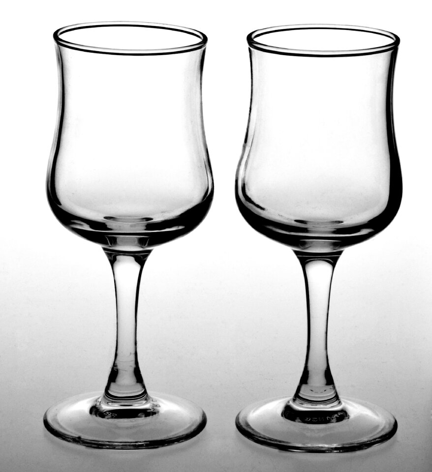 Black lines goblet red wine glass
