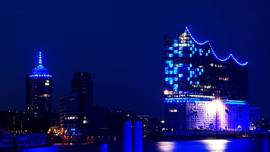 Harbour city germany blue-nights photo