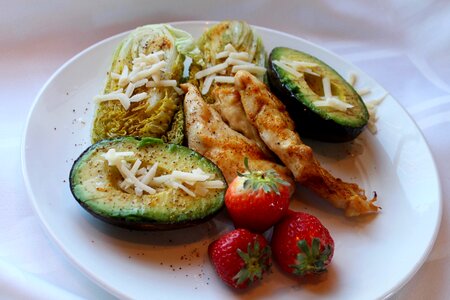 Chicken avocado heart salad photo