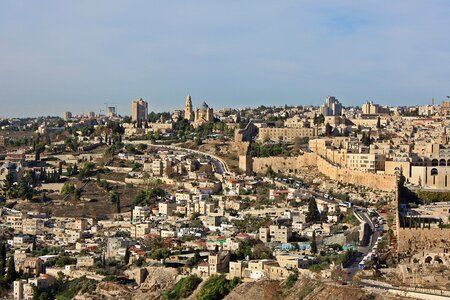 Israel the old town city ​​walls photo