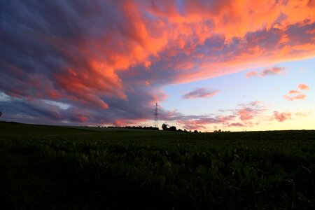 Clouds form sunset evening sky