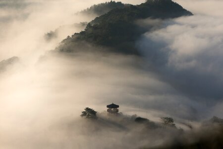 Nature landscape foggy photo
