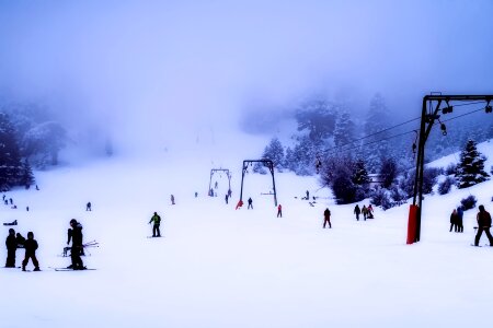 Ski lift snow winter photo