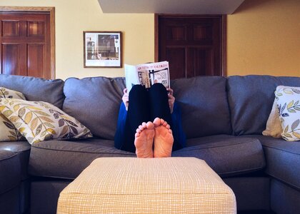 Couch comfortable relaxation photo