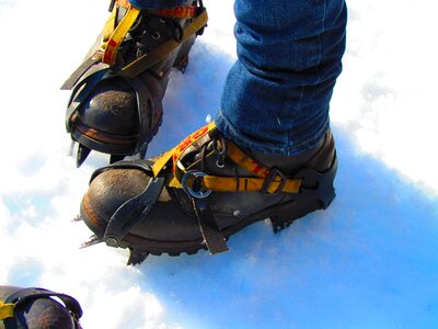 Glacier snow feet