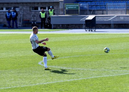 Ball to the ... grass 