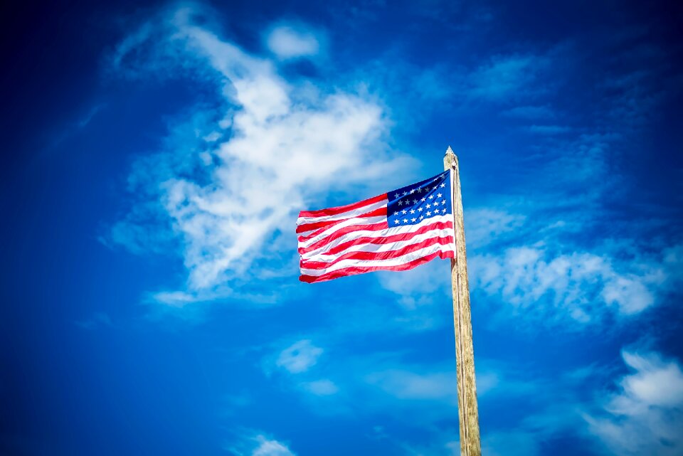 Stars and stripes old glory sky