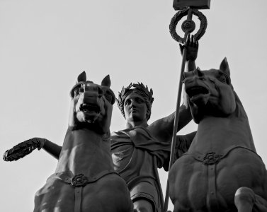 Roman Goddess and her angry horses 