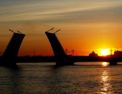 A bridge of risen sun photo