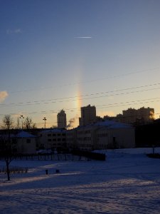 Winter rainbow hits the plain 