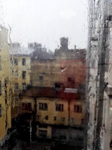 Raining hard 
