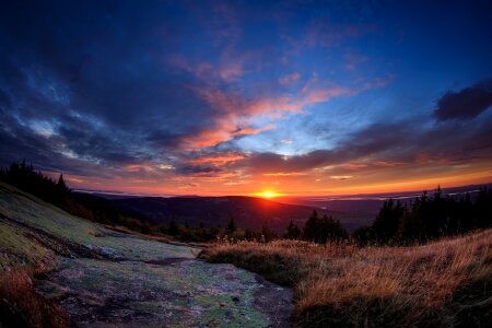 Landscape blue hill overlook acadia national park photo