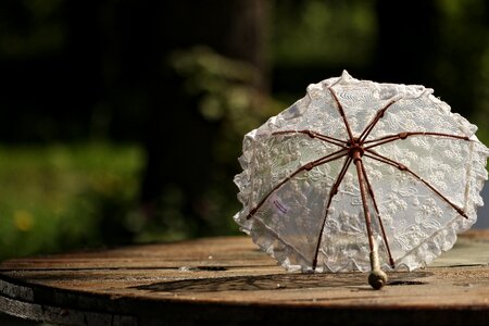 Summer umbrella shadow photo