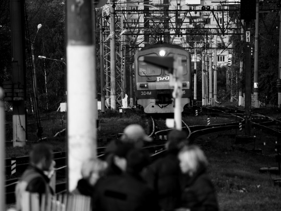 Waiting for the train photo