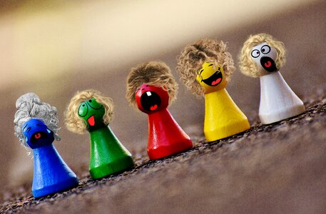 Funny faces figures photo