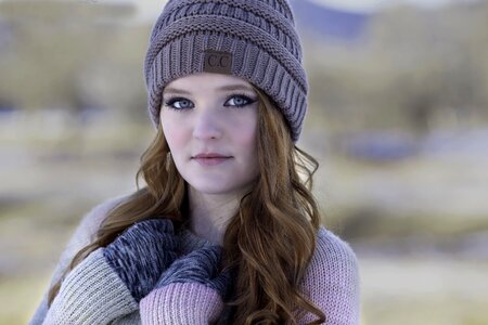 Winter redhead snow