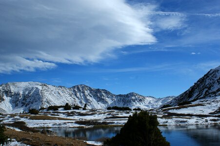 Blue white cloud photo