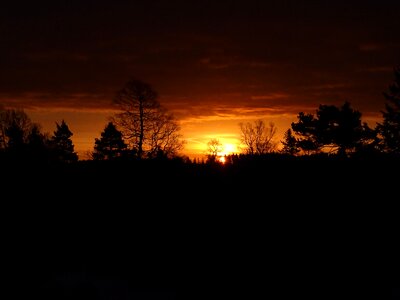 Mood winter sunrise sky