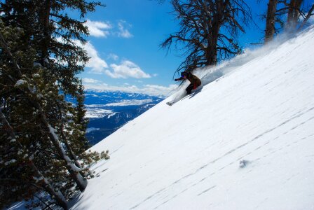 Mountainside slope ski photo