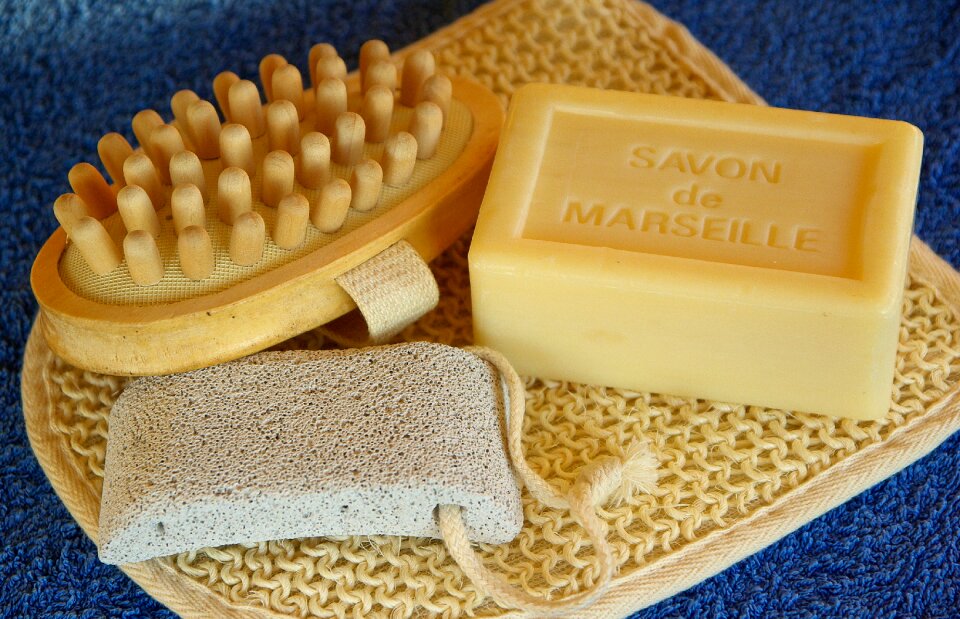 Marseille soap cleanliness pumice stone