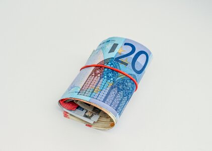 Euros banknotes paper money
