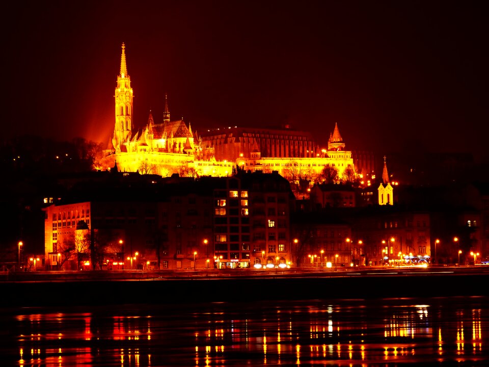 Night photograph illuminated buda