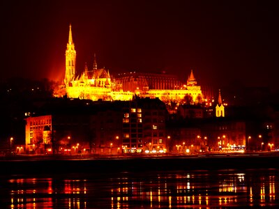 Night photograph illuminated buda