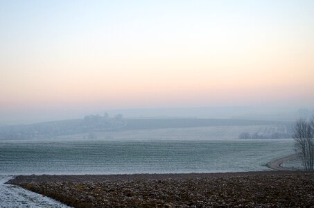 Hoarfrost landscape cold photo