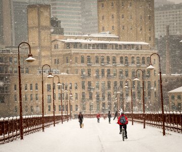 Downtown skyline ice