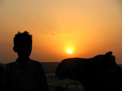 Sunset rajasthan india photo