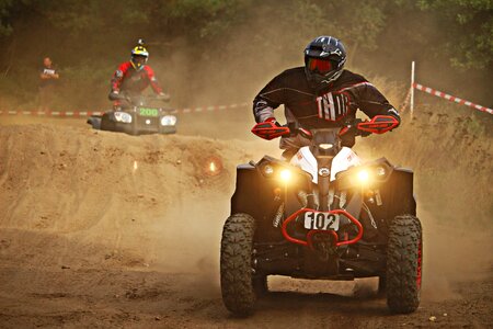 Atv motorcycle sand photo