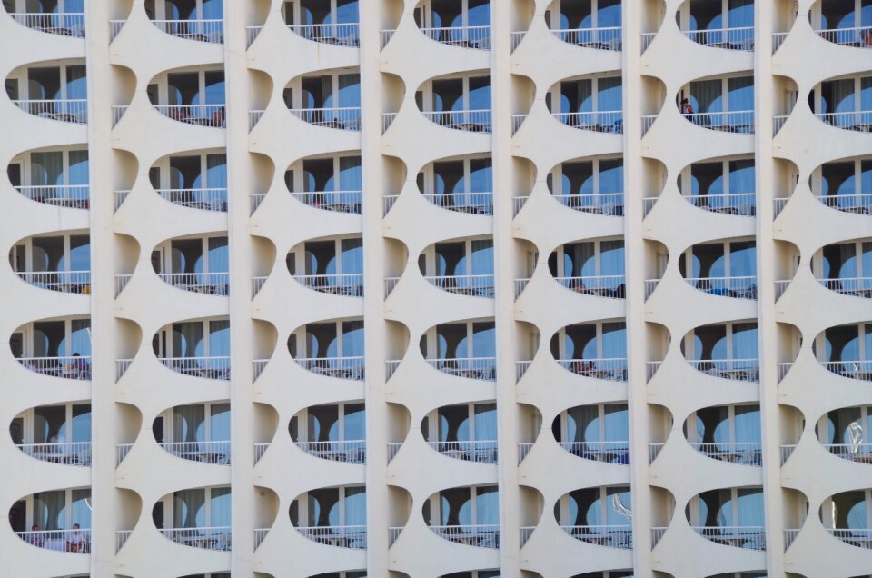 Building facade modern city
