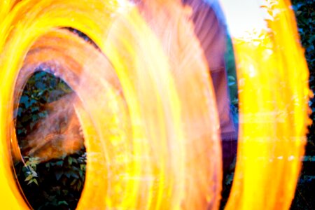Fire spinning element movement art photo