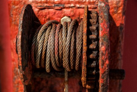 Rope winch rust