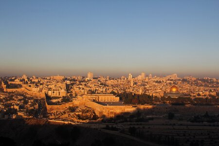 The grand mosque the mount of olives dawn