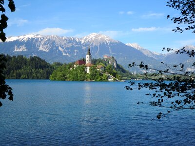 Slovenia lake island photo