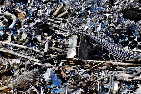 Scrap iron recycling metal photo