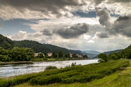 Landscape river germany photo