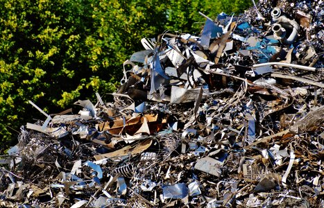 Scrap iron recycling metal photo