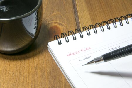 Teacup writing calendar